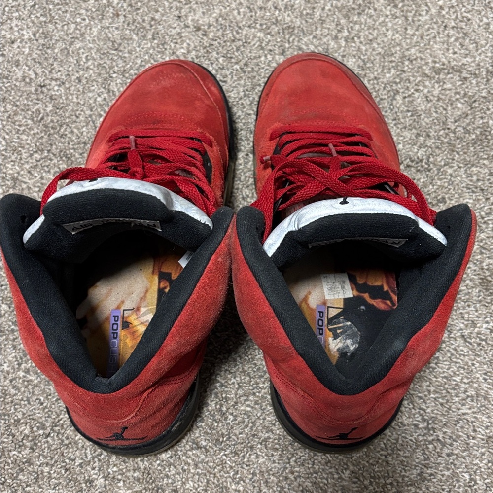 Nike Air Jordan 5 Retro 2009 “Raging Bull Red Suede” DD0587-600 Size 10.5 - Picture 7 of 11